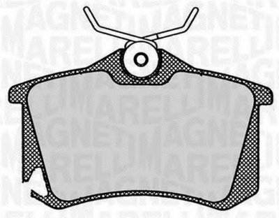 MAGNETI MARELLI 363916060444 -  Комплект тормозных колодок, дисковый тормоз